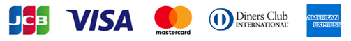 一輪想取り扱いクレジットカード会社　JCB/VISA/MASTER/Diner’s Club/AMERICAN EXPRESS